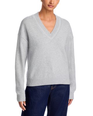 Cloud Bay Metallic Stripe V Neck Sweater