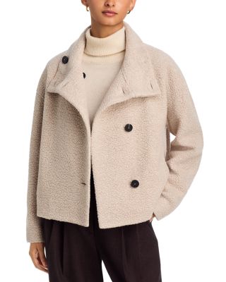 Boucle Cropped Funnel Jacket