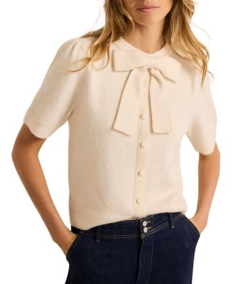  Women's Bow Detail Knit Top