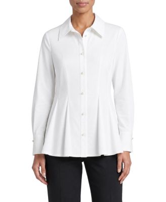  x Anna Marie Peplum Stretch Cotton Blouse