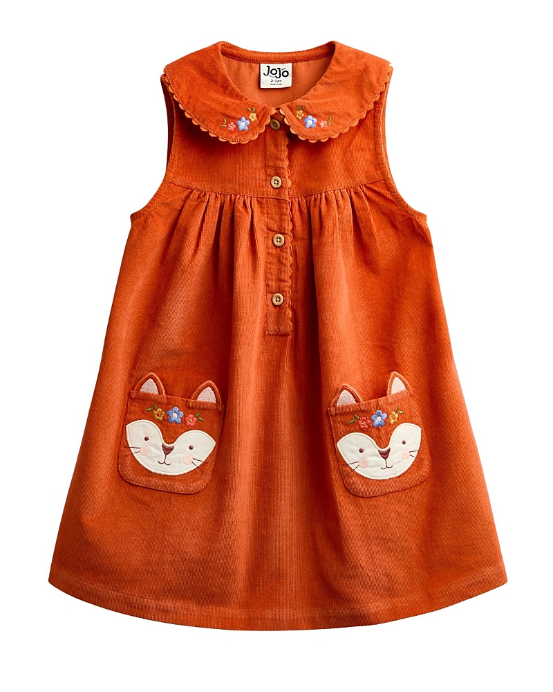 JoJo Maman Bebe Girls' 2pc Fox Pocket Dress and Top Set - Baby, Little Kid