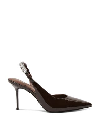 Reiss Women's Luella Patent Leather Embellished Slingback Pumps