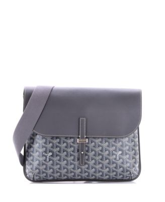  Coursier Messenger Bag Coated Canvas and Leather