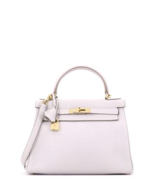 Kelly 28 Handbag Grey Togo with Gold Hardware