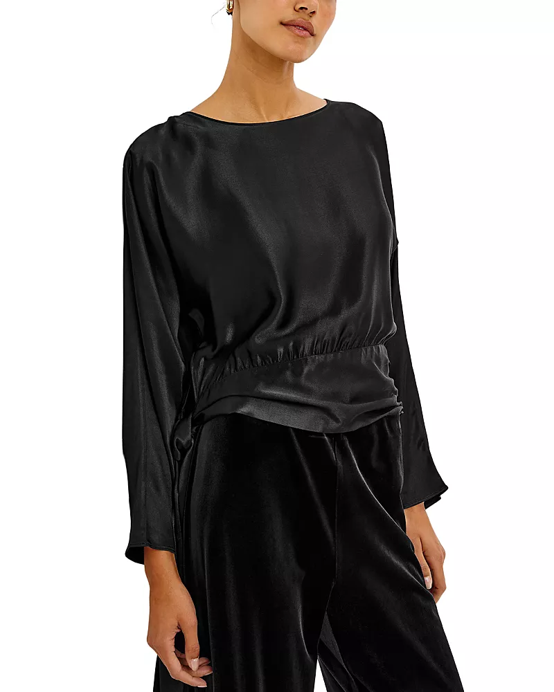 Rails Opal Draped Satin Blouse