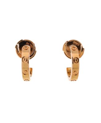  Small Love Hoop Earrings 18K Rose Gold