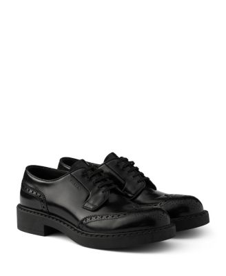  Men's Chocolate Brushed Leather Derby Brogues