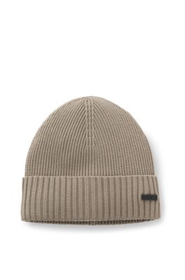 Fati Wool Ribbed Knit Beanie