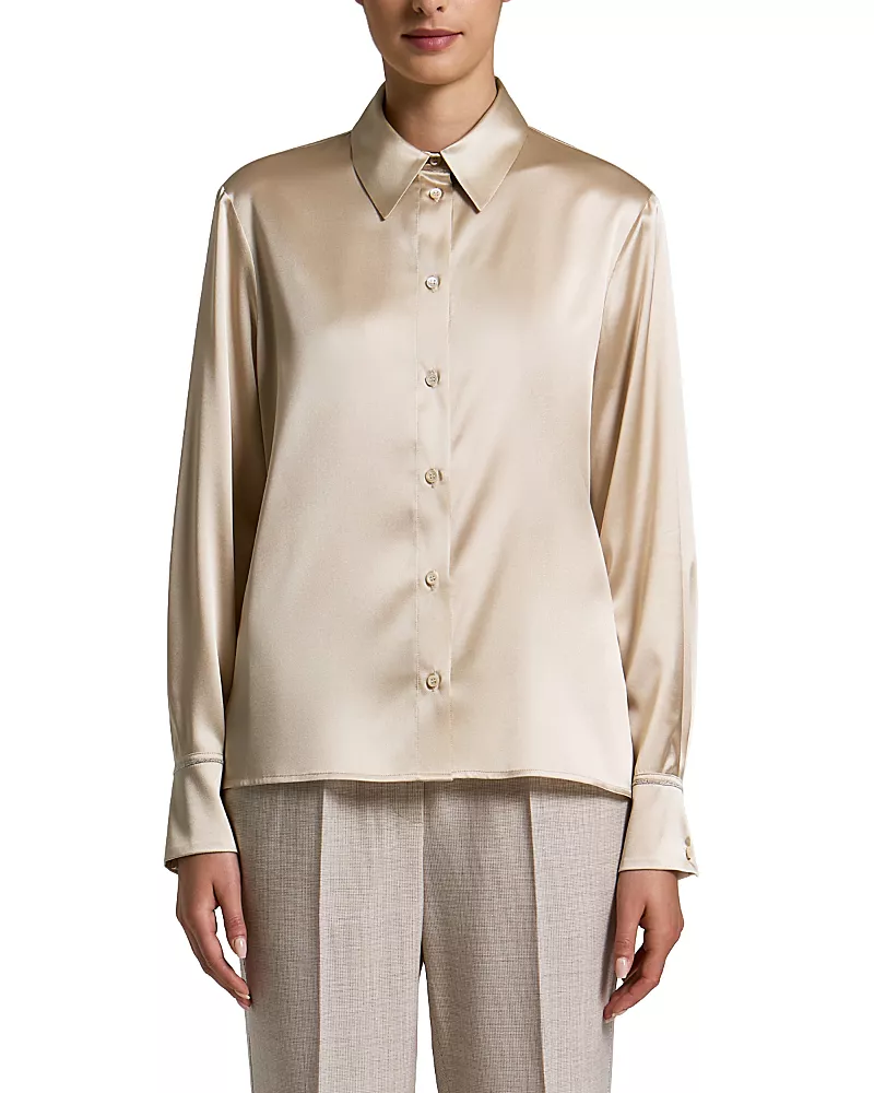 Peserico Silk Satin Stretch Skirt