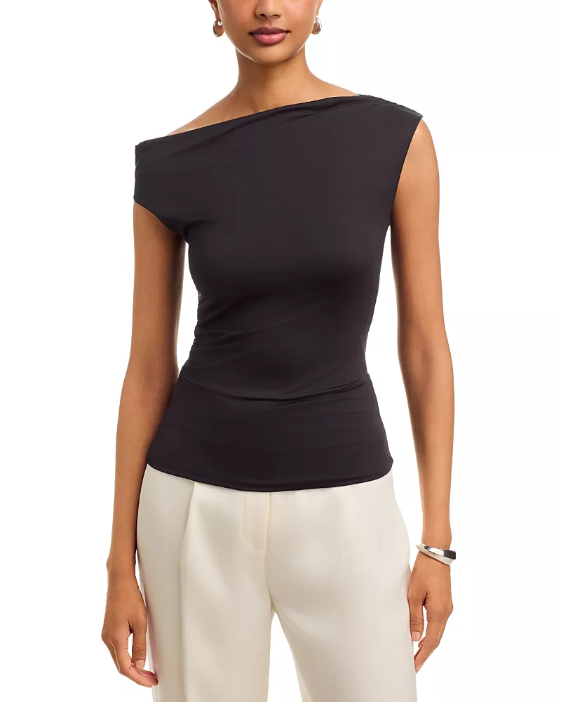 Kobi Halperin Jeri Stretch Jersey Off-the-Shoulder Top