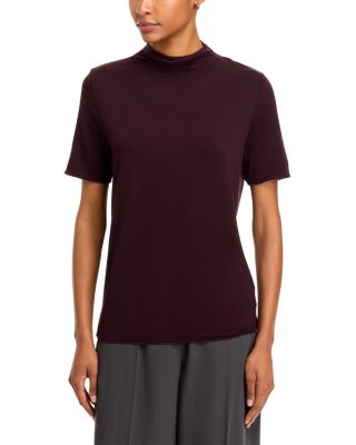 Soft Touch Short Sleeve Mock Neck Tee