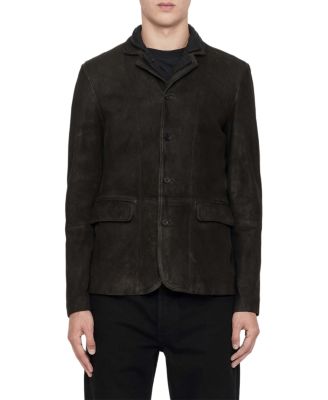 Survey Layered Leather Blazer
