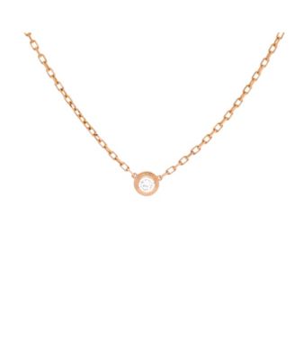  Small Cartier D'Amour Pendant Necklace 18K Rose Gold with Diamond, 16"