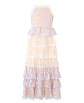  Girls' Tanya Lace Frill Maxi Dress - Little Kid, Big Kid