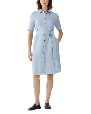 Belted Linen Shirtdress
