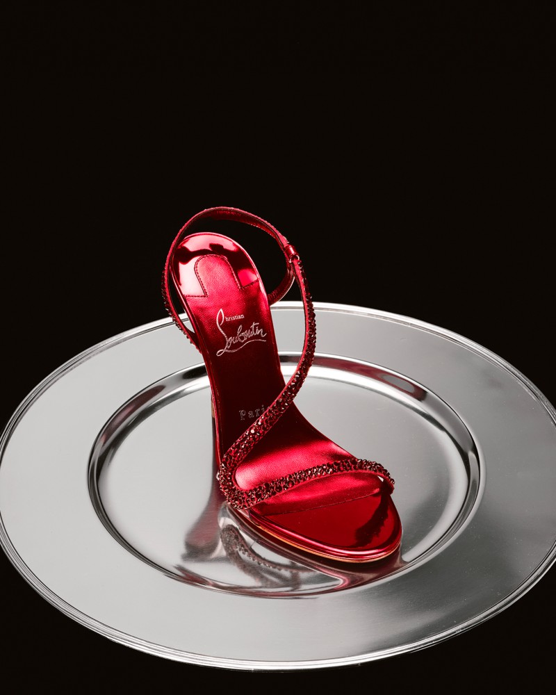NEW! Christian Louboutin Women's Rosa Z Strass 4" Sandals - Exclusive by Bloomingdale's