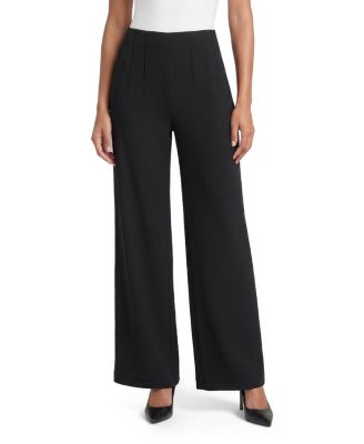 x Anna Marie Pintuck Stretch Deco Crepe  Wide Leg Pant