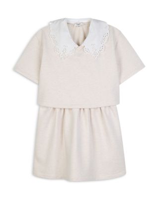 Girls' Cotton Detachable Peter Pan Collar Dress – Little Kid
