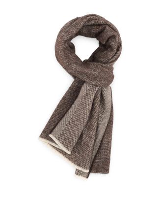 Boggi Milano Micro Structured Jacquard Wool Scarf