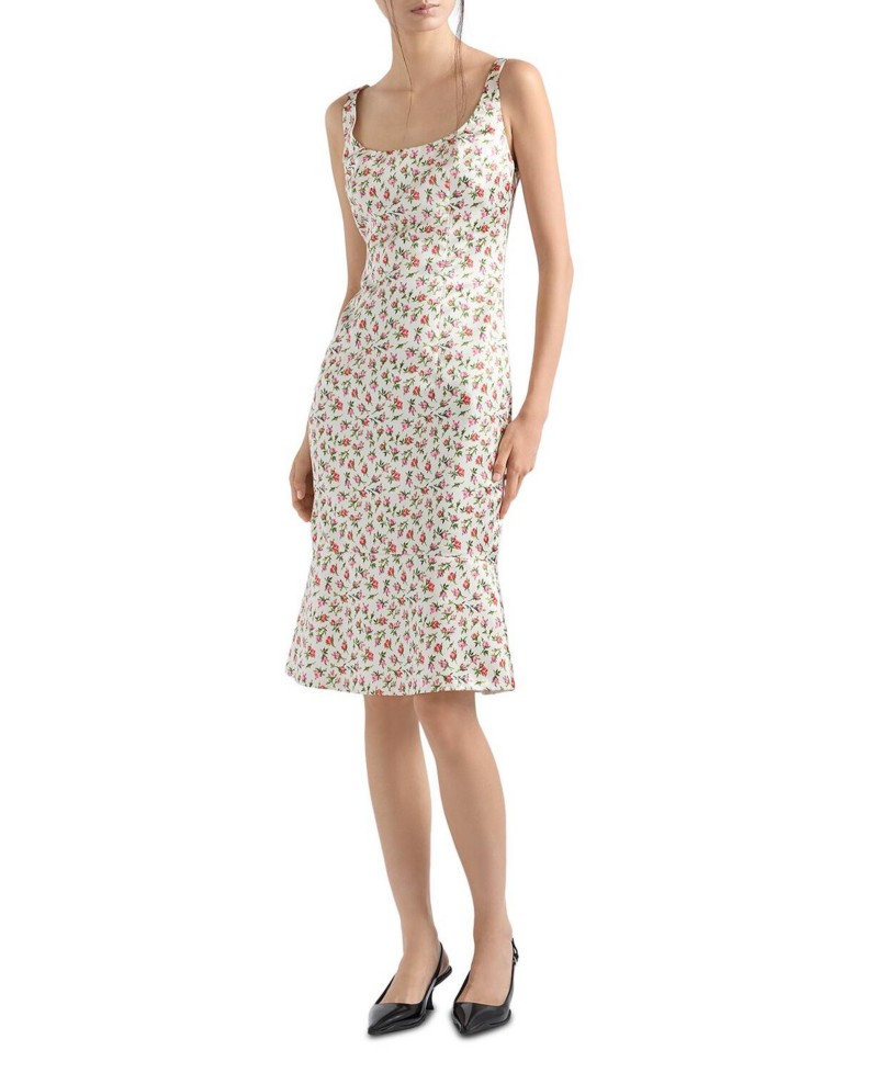 NEW! Prada Printed Duchesse Dress - Exclusive by Bloomingdale's