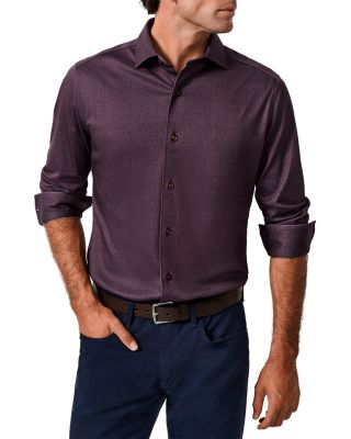Cotton Solid Texture Knit Sport Shirt