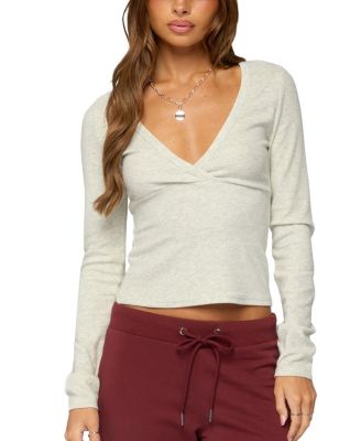 Doron V Neck Long Sleeve Top