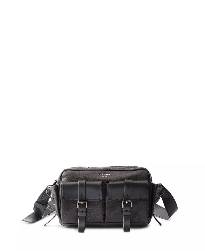 Prada Route Leather Shoulder Bag