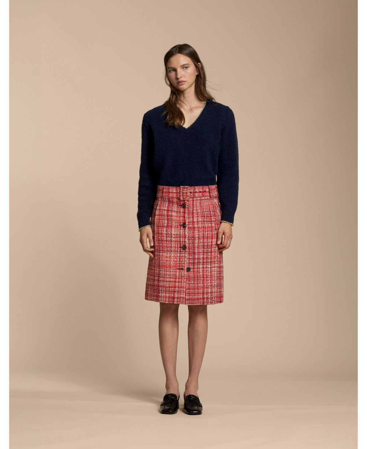 Tweed Midi Skirt - Exclusive thumbnail 2