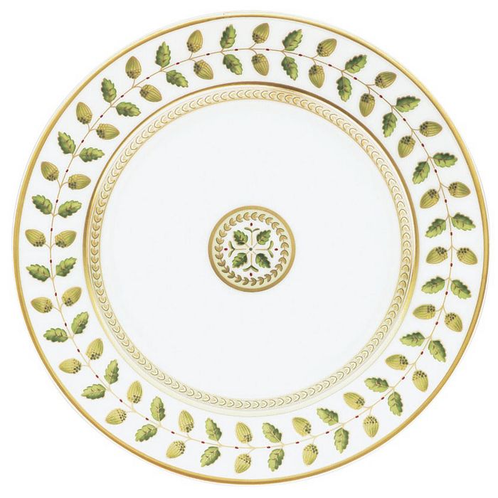 Shop Bernardaud Constance Dinner Plate In Green/gold