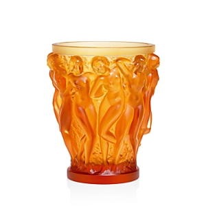 Lalique Bacchantes Amber Vase