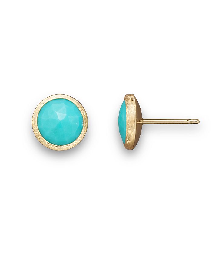 Shop Marco Bicego 18k Yellow Gold And Turquoise Earrings