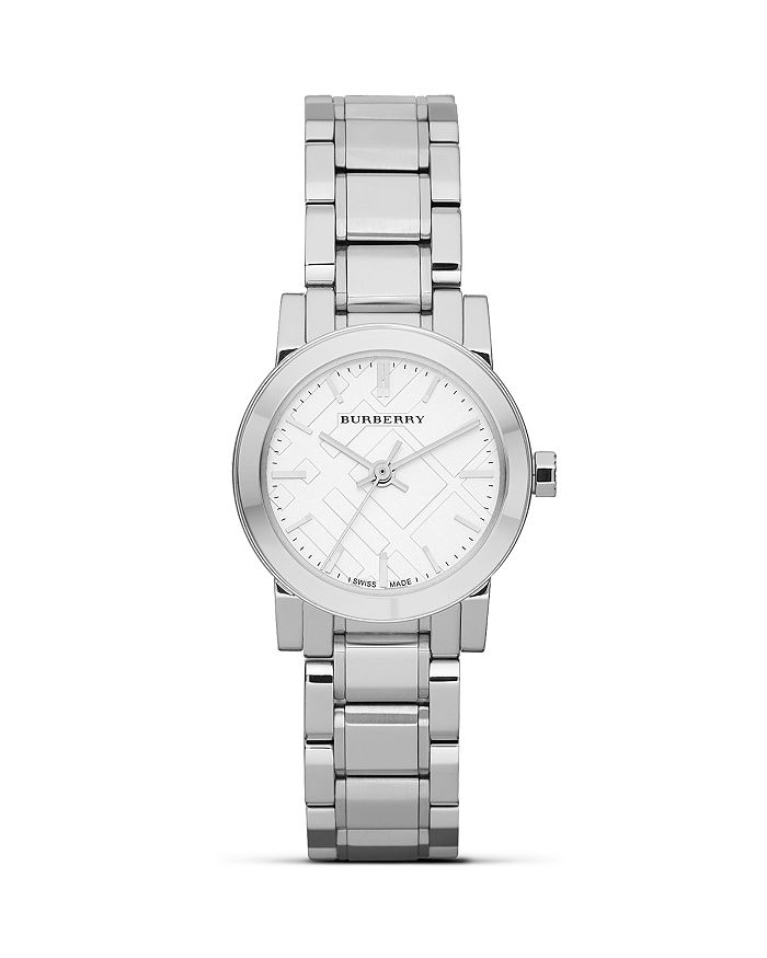 Burberry small check stamped online bracelet watch 26mm