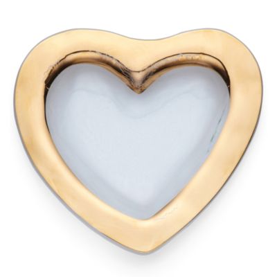 Annieglass - Roman Antique Platinum 8" Heart Bowl