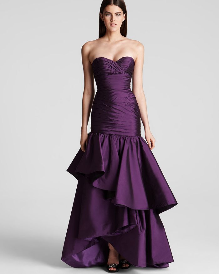Ml monique lhuillier high low dress top