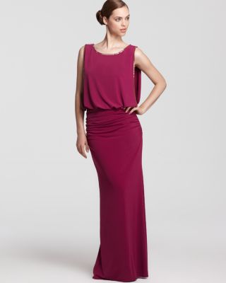 laundry jersey dress Laundry by Shelli Segal Jersey Gown - Beaded Blouson