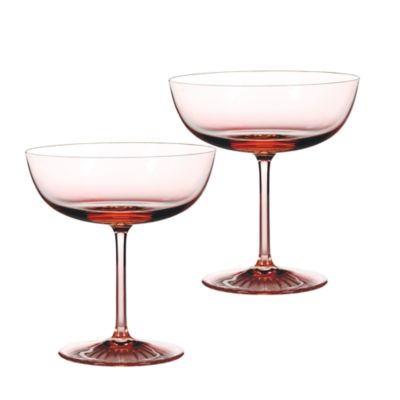 Monique Lhuillier Waterford - Monique Lhuillier Waterford Blush Champagne Coupes, Set of 2