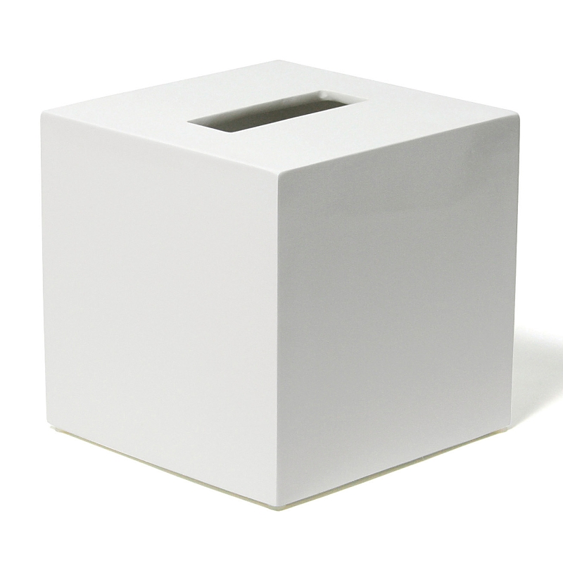 Jonathan Adler Lacquer Tissue Box Cover In White