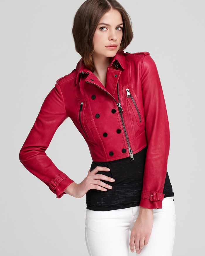 Burberry quilted sales jacket fuchsia