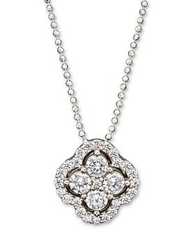 Bloomingdale's - Diamond Cluster Pendant Necklace in 14K White Gold, .75 ct. t.w. - 100% Exclusive