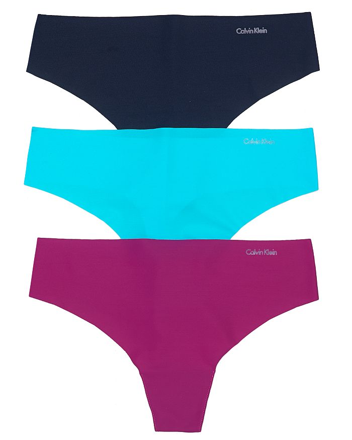 Calvin Klein Underwear Thong - Invisibles #d3428 In Vivid Turquoise