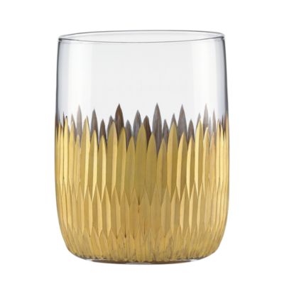 UPC 882864441805 product image for Marchesa by Lenox Imperial Caviar Gold Double Old-Fashioned Glasses, Set of 2 | upcitemdb.com