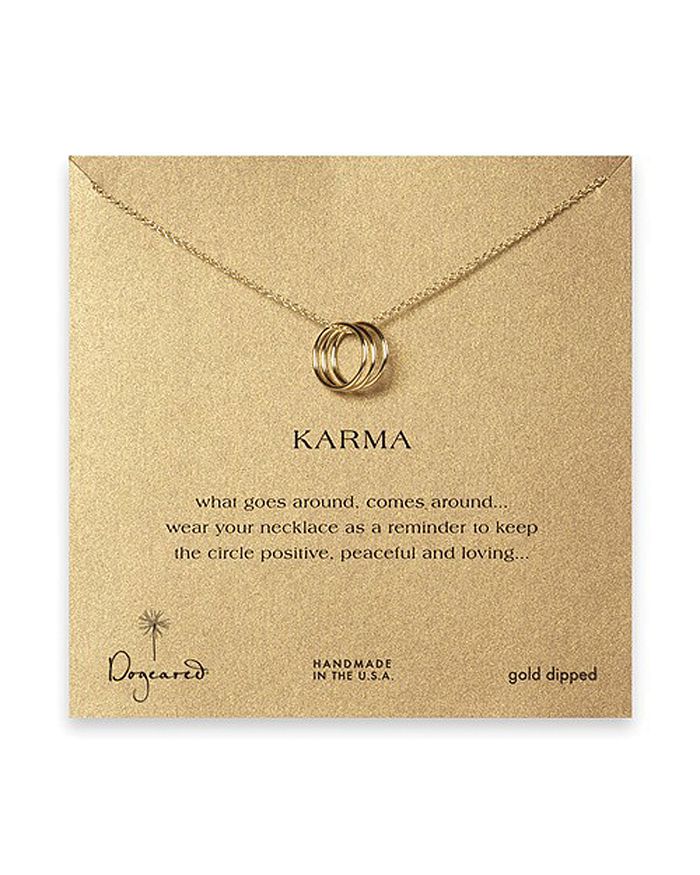 Dogeared Tri Karma Gold Necklace 18