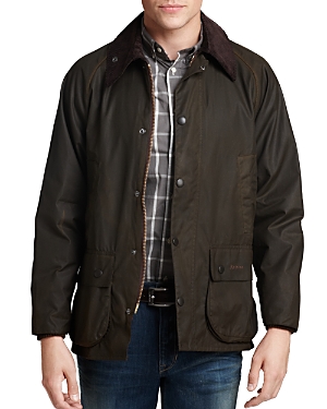 Barbour Classic Bedale Waxed Cotton Jacket In Green