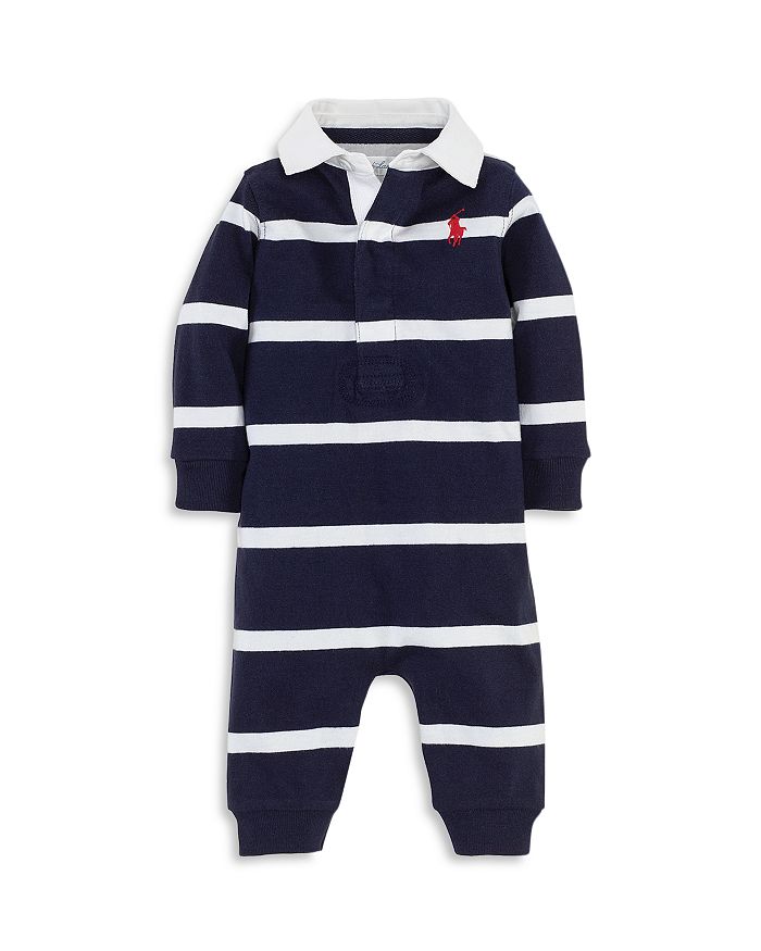 RALPH LAUREN BOYS' RUGBY STRIPE COVERALL - BABY,320512760007