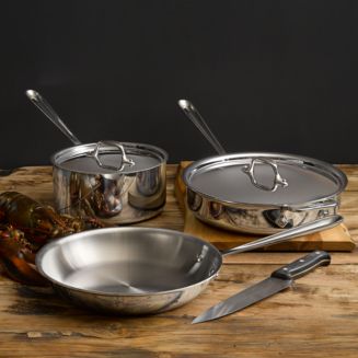 All-Clad Stainless Steel 5-Piece Cookware Set | Bloomingdale's