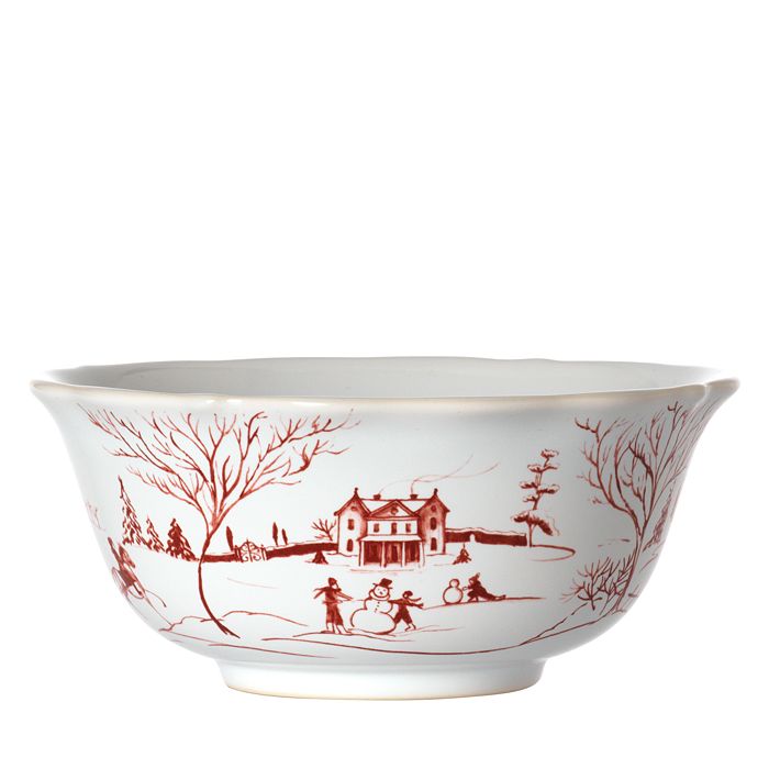 Juliska Country Estate Winter Frolic Ruby Cereal Ice Cream Bowl In Ruby