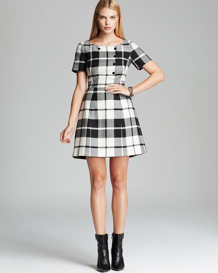 Karen millen shop tartan dress
