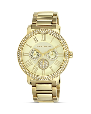 Women's Gold-Tone Glitz Watch, 42mm
