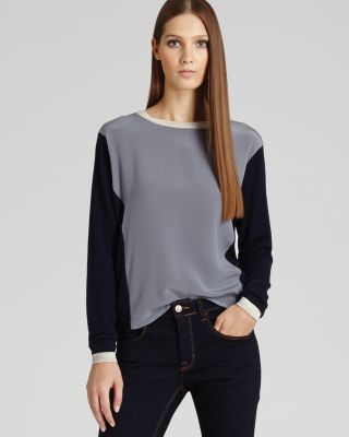 REISS Daisy Silk Front Jumper | Bloomingdale's