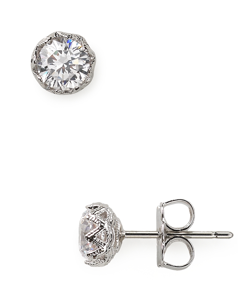 Nadri Stud Earrings In Silver/rhodium
